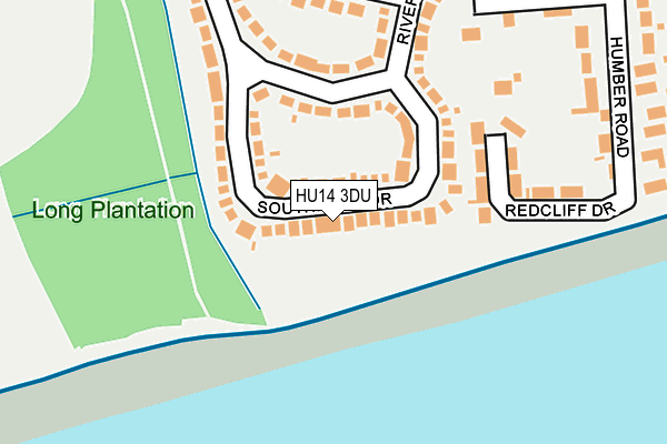 HU14 3DU map - OS OpenMap – Local (Ordnance Survey)