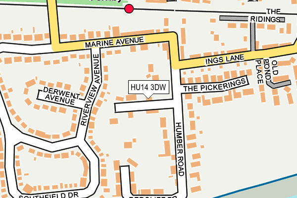 HU14 3DW map - OS OpenMap – Local (Ordnance Survey)