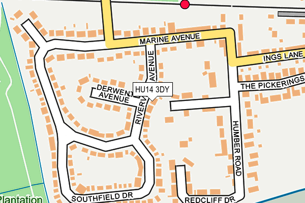 HU14 3DY map - OS OpenMap – Local (Ordnance Survey)