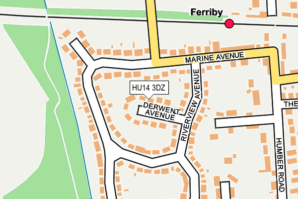 HU14 3DZ map - OS OpenMap – Local (Ordnance Survey)