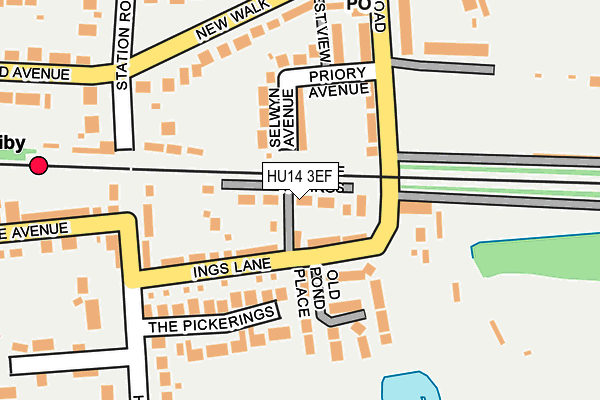 HU14 3EF map - OS OpenMap – Local (Ordnance Survey)