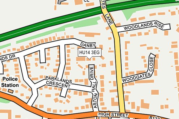 HU14 3EG map - OS OpenMap – Local (Ordnance Survey)