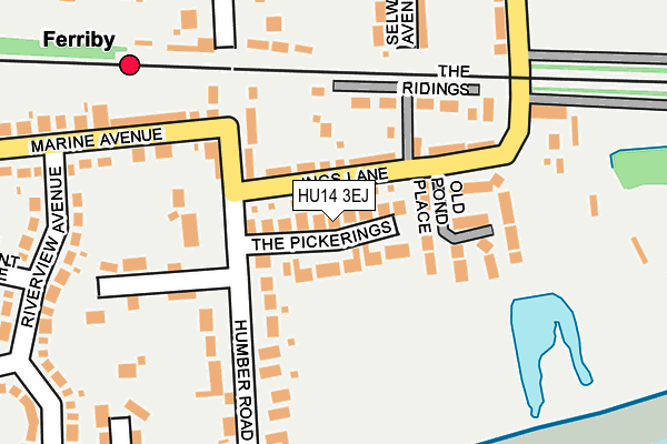 HU14 3EJ map - OS OpenMap – Local (Ordnance Survey)