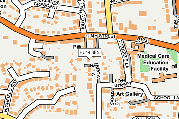 HU14 3EN map - OS OpenMap – Local (Ordnance Survey)
