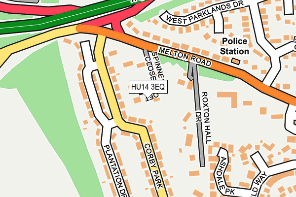 HU14 3EQ map - OS OpenMap – Local (Ordnance Survey)