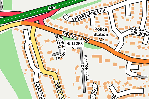 HU14 3ES map - OS OpenMap – Local (Ordnance Survey)