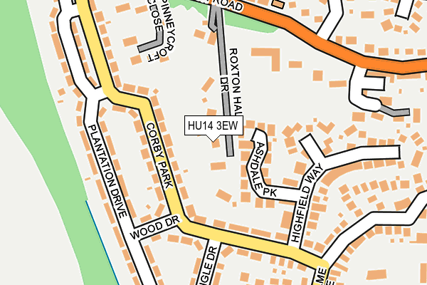 HU14 3EW map - OS OpenMap – Local (Ordnance Survey)