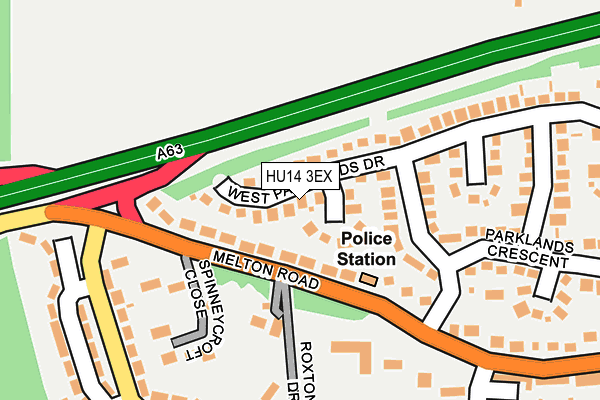 HU14 3EX map - OS OpenMap – Local (Ordnance Survey)