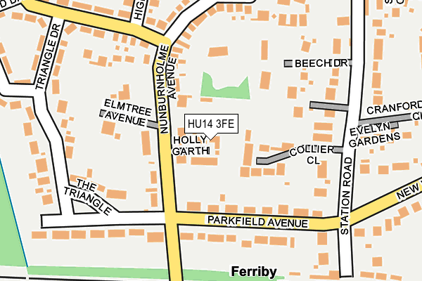 HU14 3FE map - OS OpenMap – Local (Ordnance Survey)