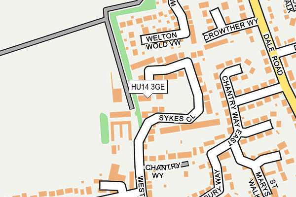HU14 3GE map - OS OpenMap – Local (Ordnance Survey)