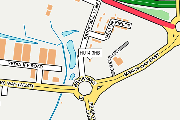 HU14 3HB map - OS OpenMap – Local (Ordnance Survey)