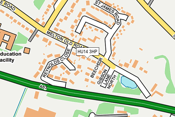 HU14 3HP map - OS OpenMap – Local (Ordnance Survey)