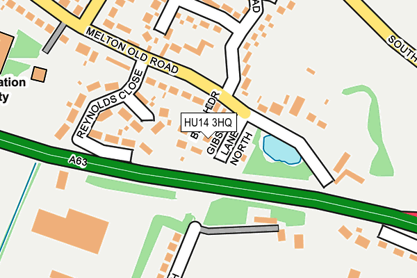 HU14 3HQ map - OS OpenMap – Local (Ordnance Survey)