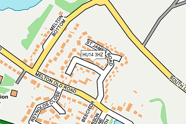 HU14 3HZ map - OS OpenMap – Local (Ordnance Survey)