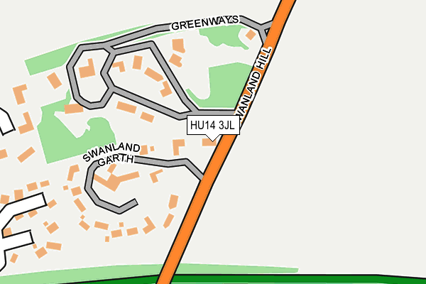 HU14 3JL map - OS OpenMap – Local (Ordnance Survey)