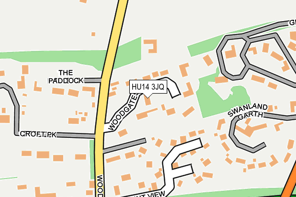 HU14 3JQ map - OS OpenMap – Local (Ordnance Survey)