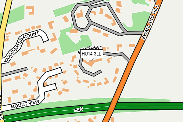 HU14 3LL map - OS OpenMap – Local (Ordnance Survey)