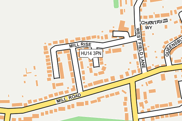 HU14 3PN map - OS OpenMap – Local (Ordnance Survey)