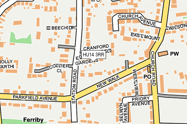 HU14 3RR map - OS OpenMap – Local (Ordnance Survey)