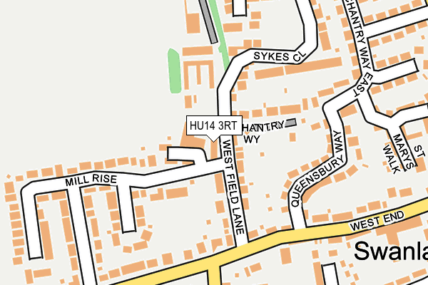 HU14 3RT map - OS OpenMap – Local (Ordnance Survey)