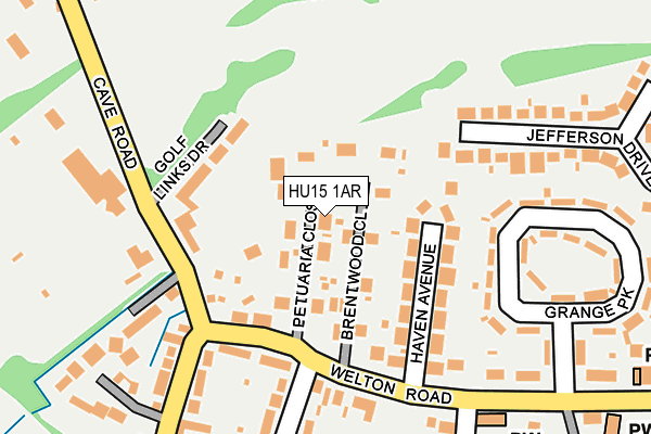 HU15 1AR map - OS OpenMap – Local (Ordnance Survey)