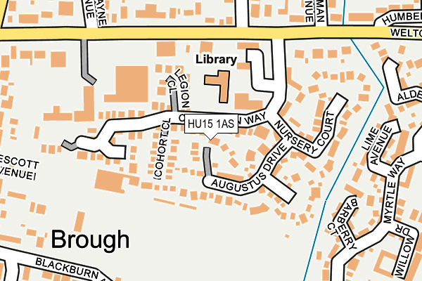 HU15 1AS map - OS OpenMap – Local (Ordnance Survey)