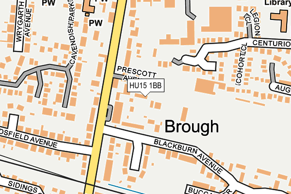 HU15 1BB map - OS OpenMap – Local (Ordnance Survey)