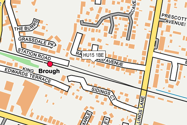 HU15 1BE map - OS OpenMap – Local (Ordnance Survey)