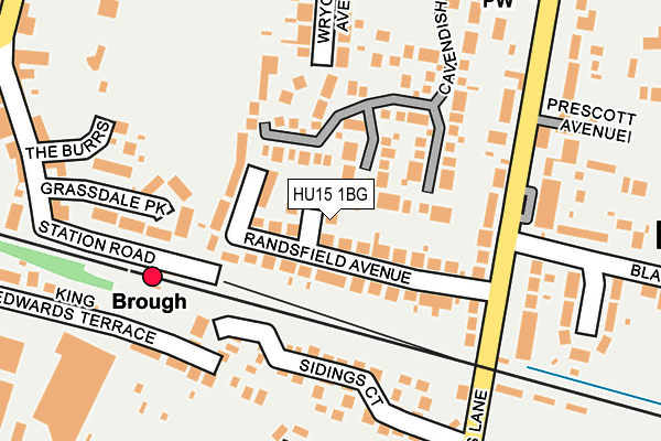 HU15 1BG map - OS OpenMap – Local (Ordnance Survey)