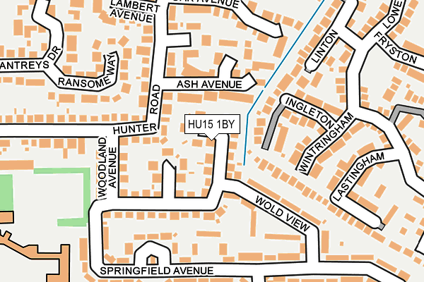 HU15 1BY map - OS OpenMap – Local (Ordnance Survey)