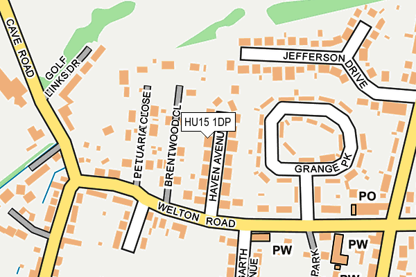 HU15 1DP map - OS OpenMap – Local (Ordnance Survey)