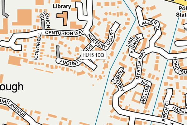 HU15 1DQ map - OS OpenMap – Local (Ordnance Survey)