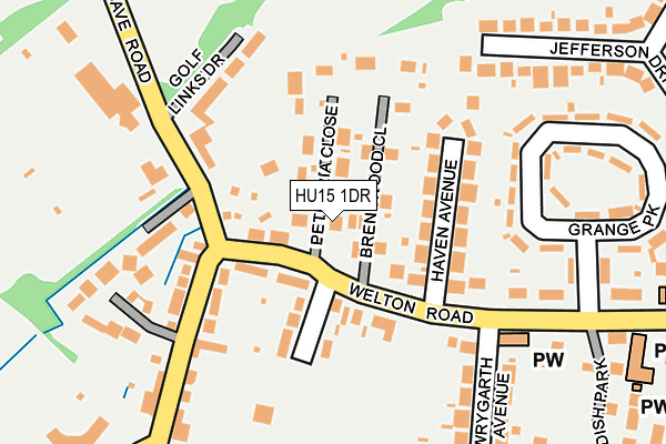HU15 1DR map - OS OpenMap – Local (Ordnance Survey)