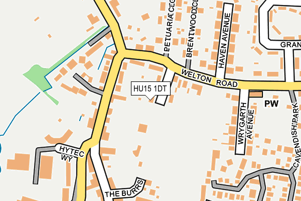 HU15 1DT map - OS OpenMap – Local (Ordnance Survey)