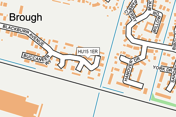 HU15 1ER map - OS OpenMap – Local (Ordnance Survey)