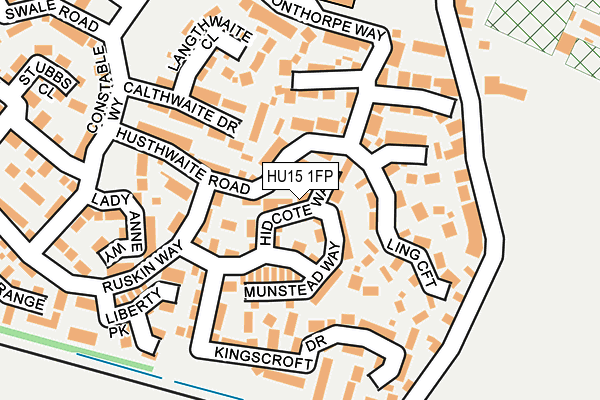 HU15 1FP map - OS OpenMap – Local (Ordnance Survey)