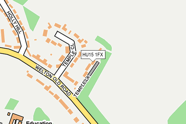 HU15 1FX map - OS OpenMap – Local (Ordnance Survey)
