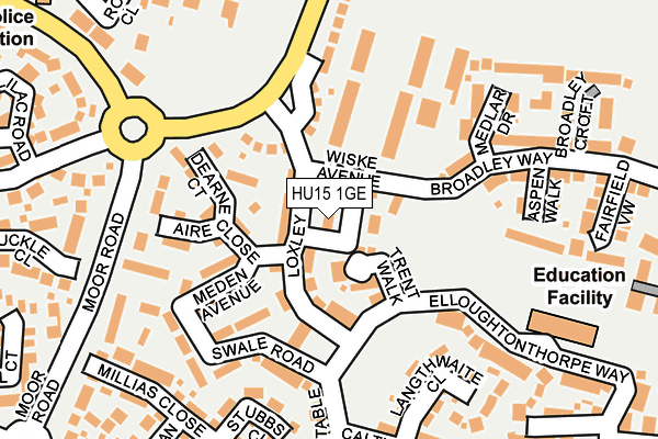 HU15 1GE map - OS OpenMap – Local (Ordnance Survey)
