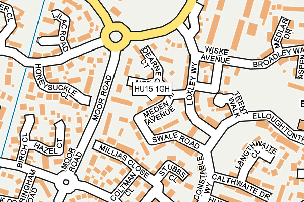 HU15 1GH map - OS OpenMap – Local (Ordnance Survey)