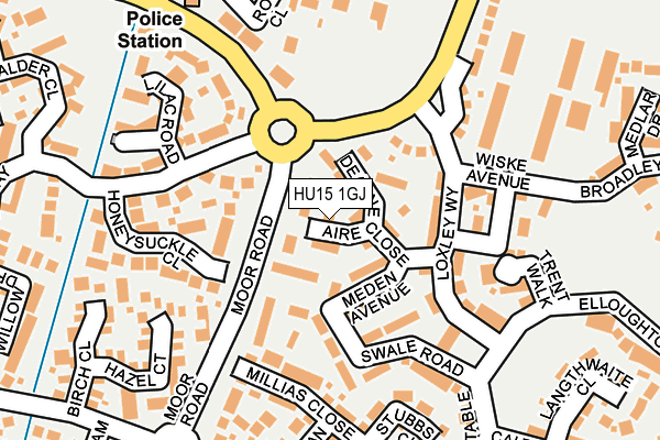 HU15 1GJ map - OS OpenMap – Local (Ordnance Survey)