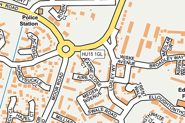 HU15 1GL map - OS OpenMap – Local (Ordnance Survey)