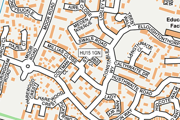 HU15 1GN map - OS OpenMap – Local (Ordnance Survey)