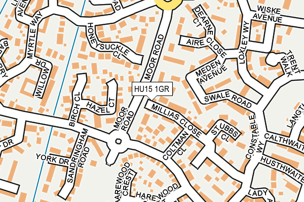 HU15 1GR map - OS OpenMap – Local (Ordnance Survey)