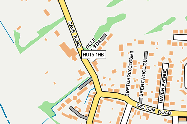 HU15 1HB map - OS OpenMap – Local (Ordnance Survey)