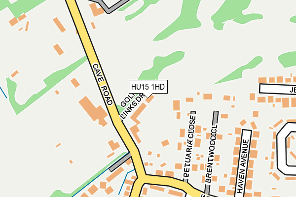 HU15 1HD map - OS OpenMap – Local (Ordnance Survey)