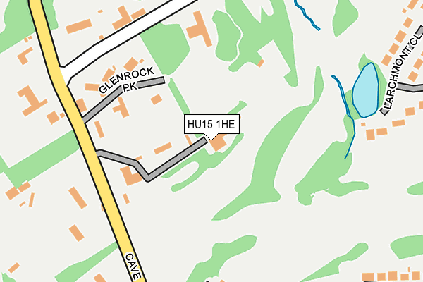 HU15 1HE map - OS OpenMap – Local (Ordnance Survey)