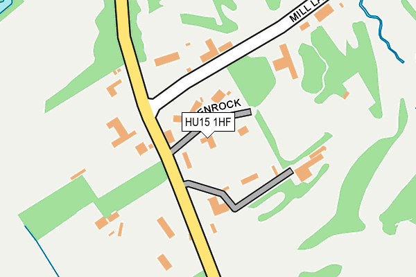HU15 1HF map - OS OpenMap – Local (Ordnance Survey)