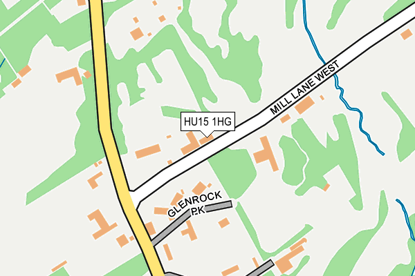 HU15 1HG map - OS OpenMap – Local (Ordnance Survey)