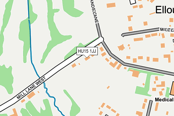 HU15 1JJ map - OS OpenMap – Local (Ordnance Survey)