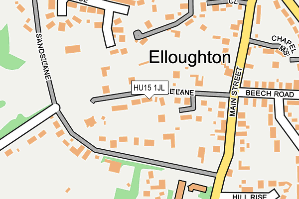 HU15 1JL map - OS OpenMap – Local (Ordnance Survey)